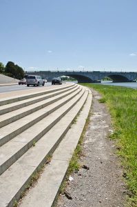 The Lincoln Memorial steps as viewed today.