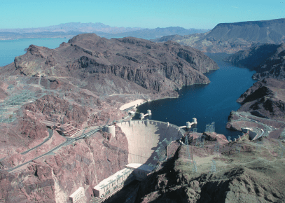 hoover dam aerial